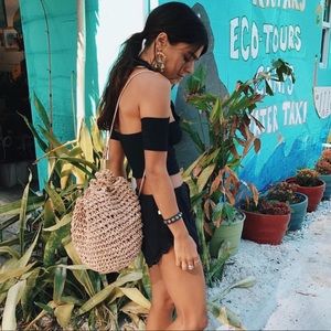 LF Woven backpack in Black / Brand NEW